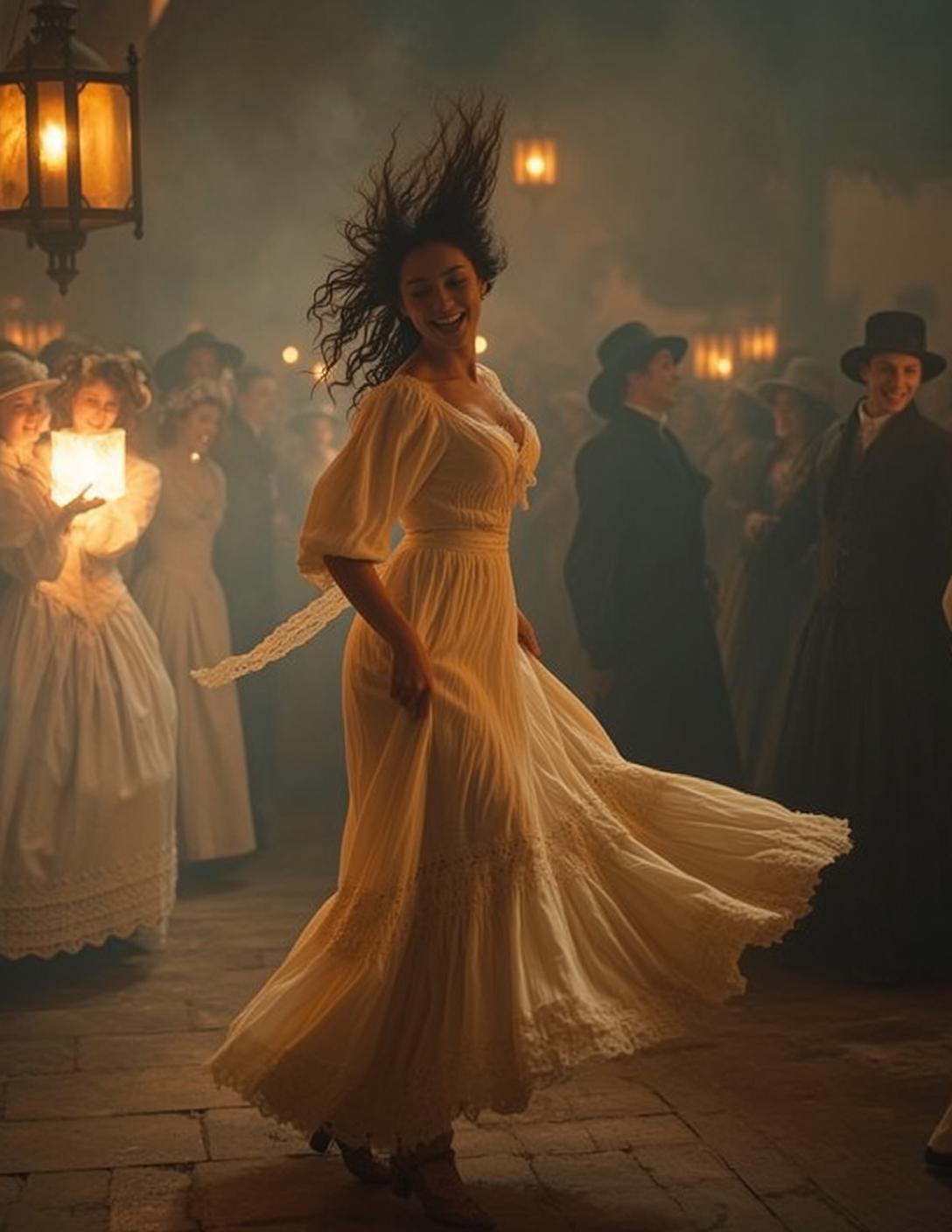 Explore Captured Mid-twirl Her Body Angled Slightly