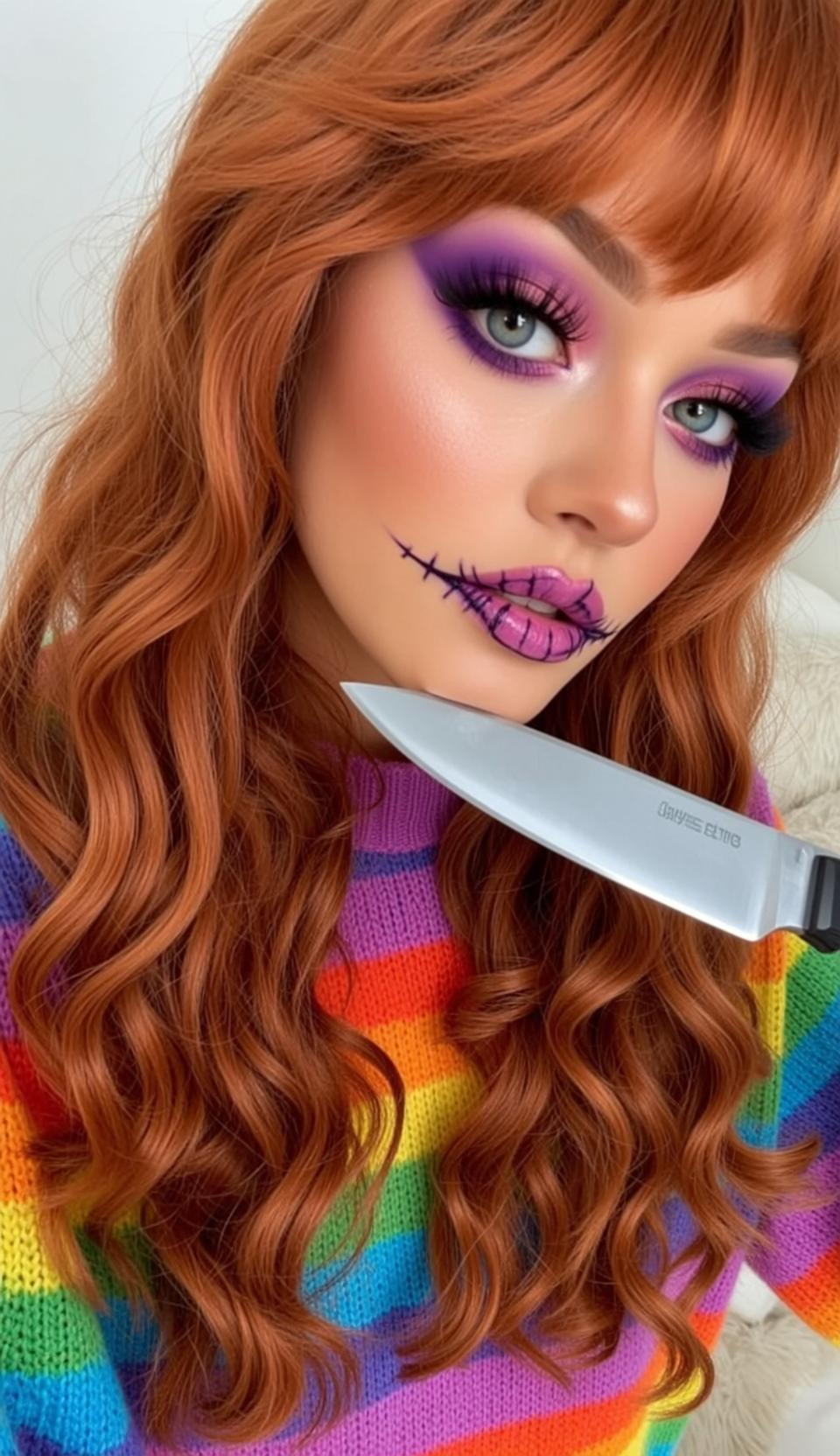 Stitched Doll Makeup Portrait