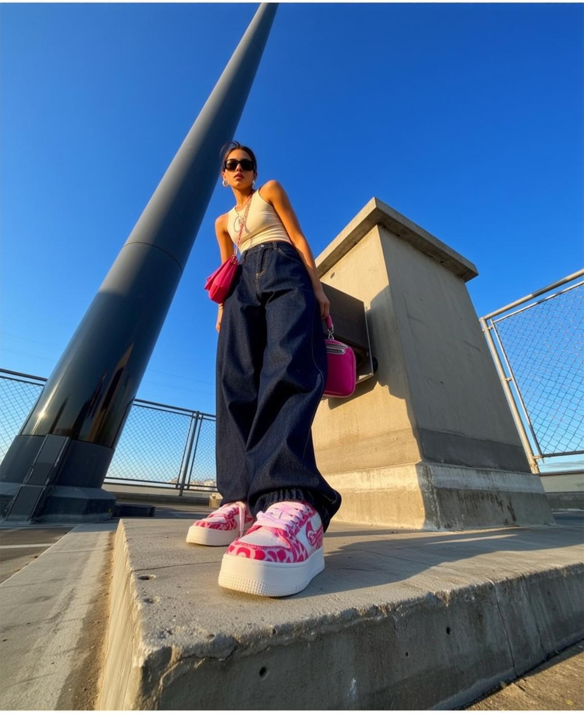 White Tank Rooftop Street Look