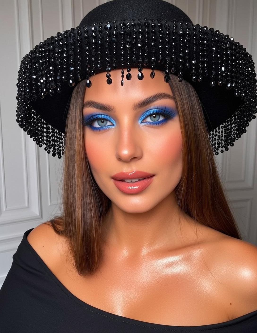 Makeup Captured Medium Close-up Facing Directly Towards