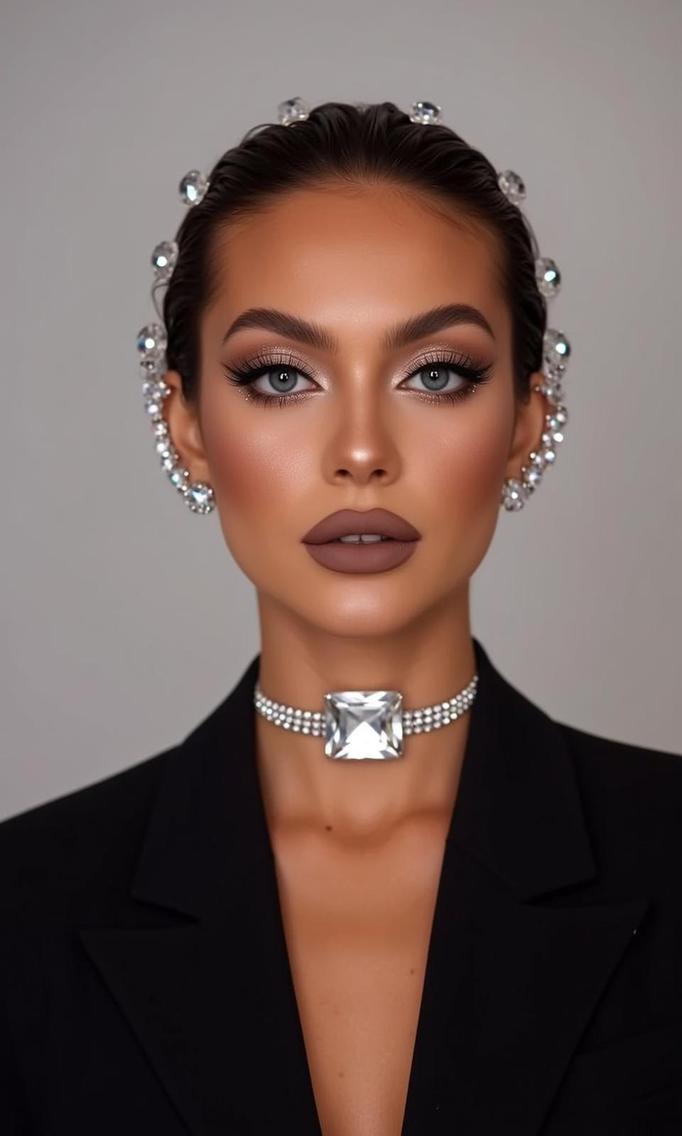 Photorealistic Portrait Shows Woman With Her Head Turned Slightly Towards