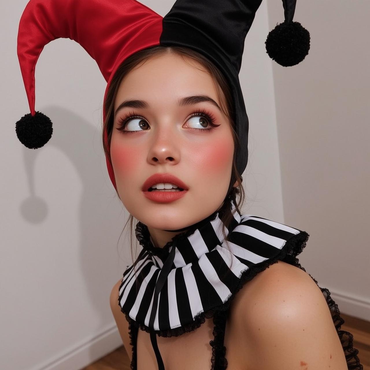 Jester Costume Ruffled Collar Portrait