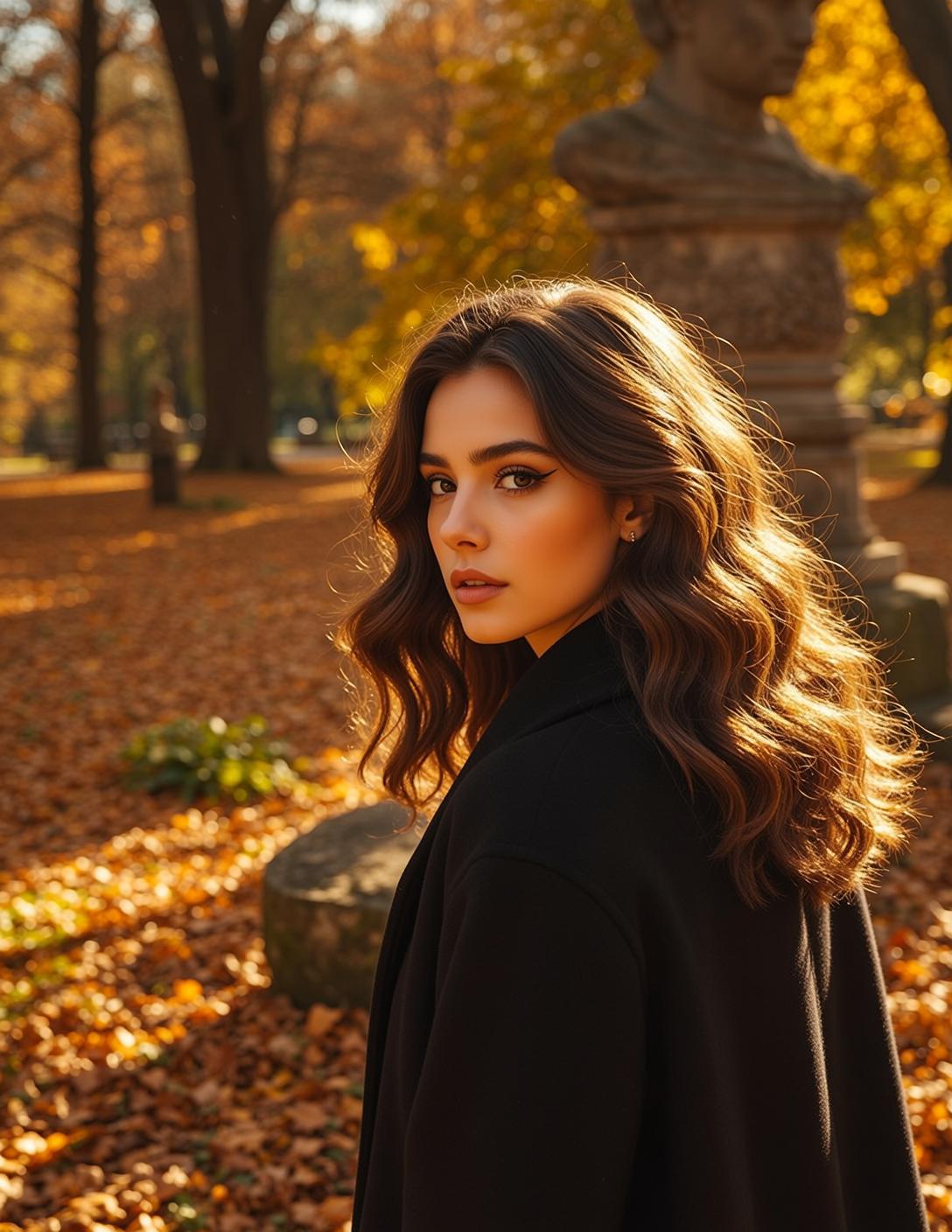 Autumn Young Long Wavy Brown Fair Black