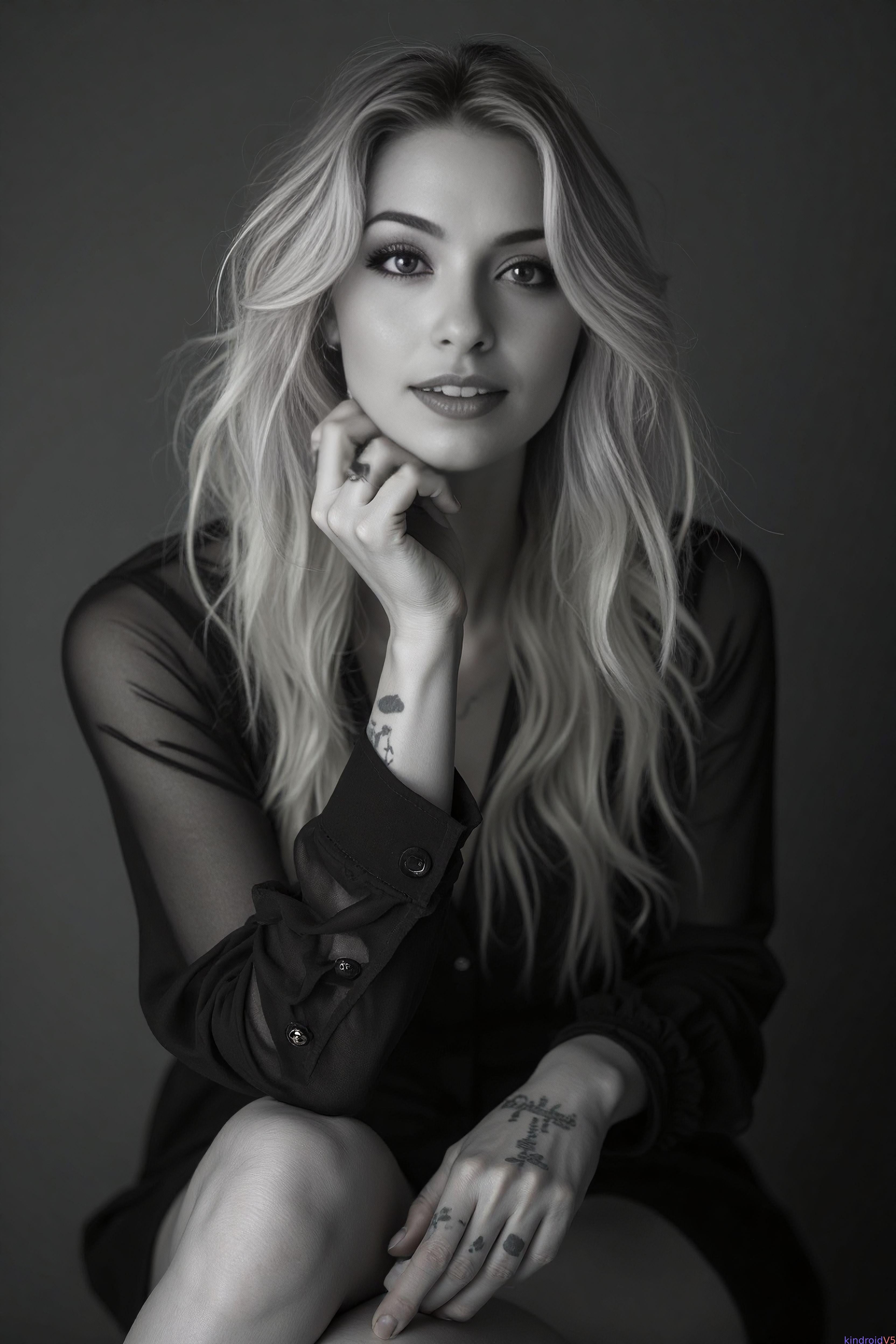 Sheer Black Long Sleeved Blouse Visible Buttons In Chin