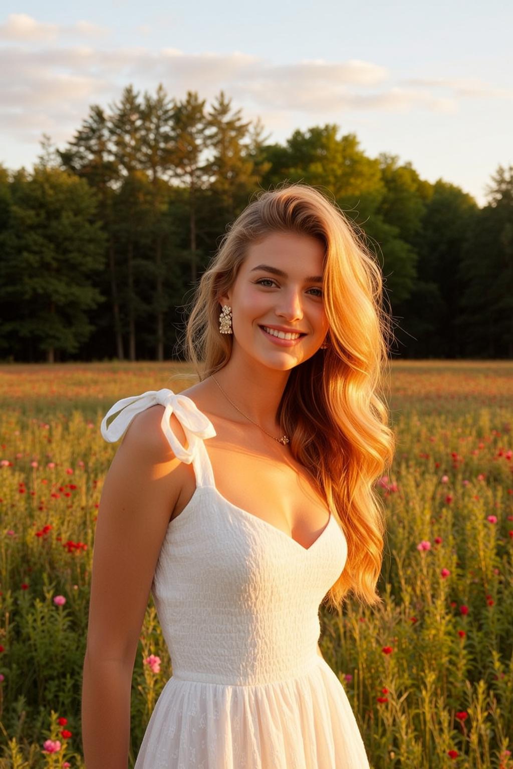 White Sundress Golden Hour