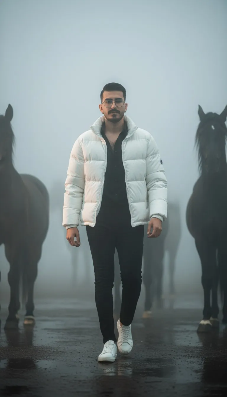 White Jacket Foggy Day
