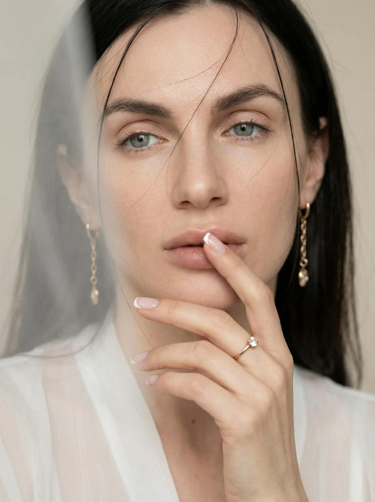 Sheer Blouse Smoke Face Study
