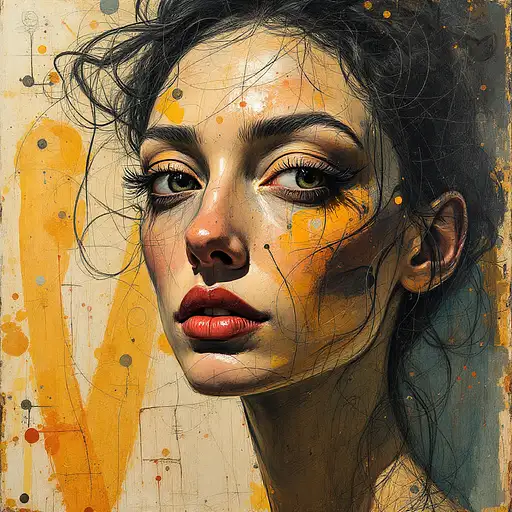Close-up portrait of a Salvador Dali-inspired figure, capturing surreal essence and emotion.