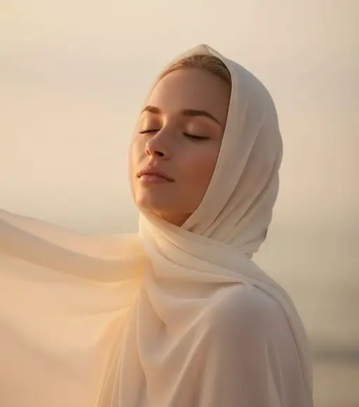 Serene Chiffon Portrait