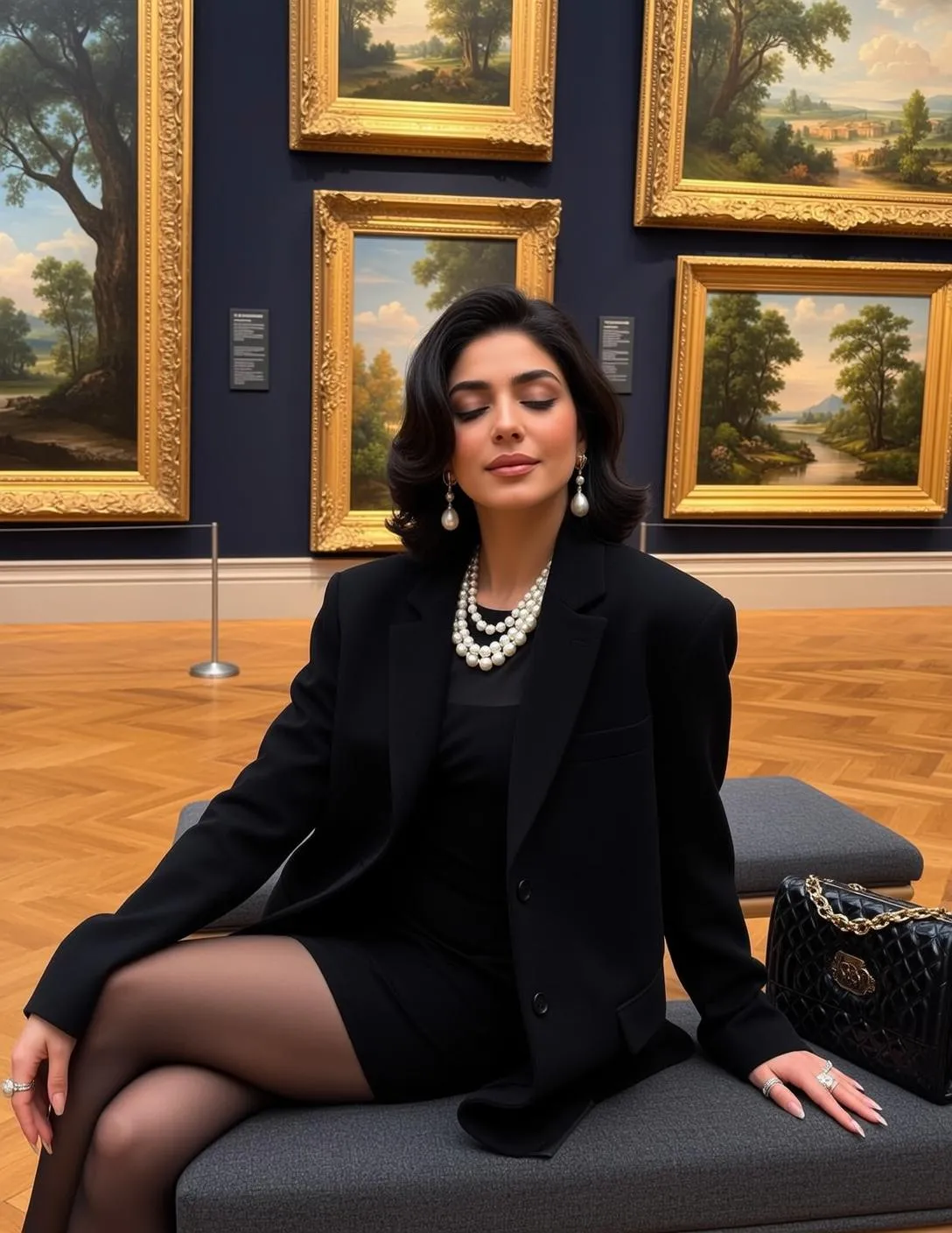 Earrings And Necklace And Rings In Art Museum