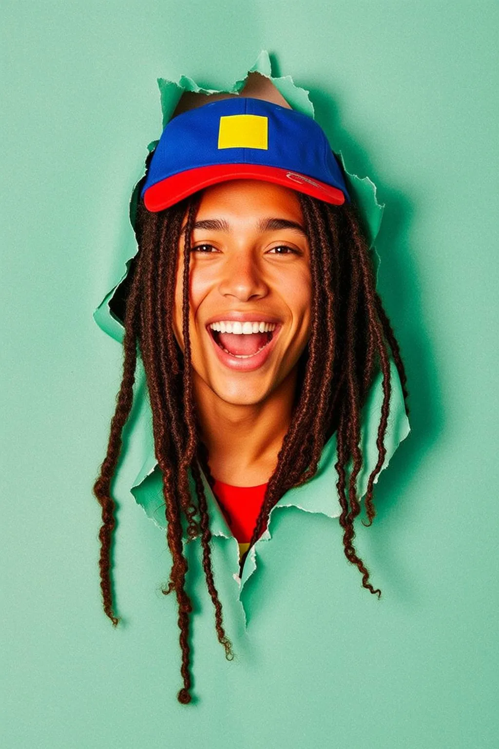 Creative Young Long Dreadlocks Medium Brown Red