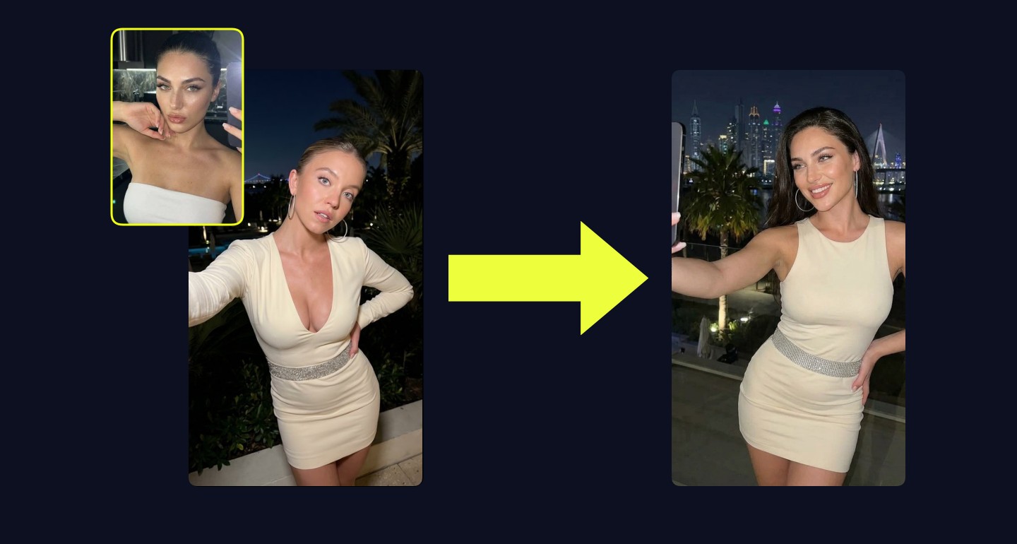 Lily remix walkthrough for Luxury Resort Terrace Night Deep V Neck Dress Selfie