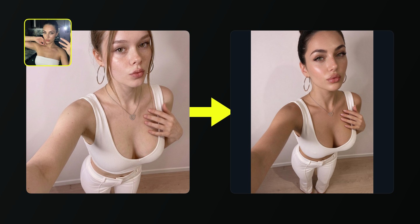 Lily remix walkthrough for High Angle Selfie in Monochrome White Outfit