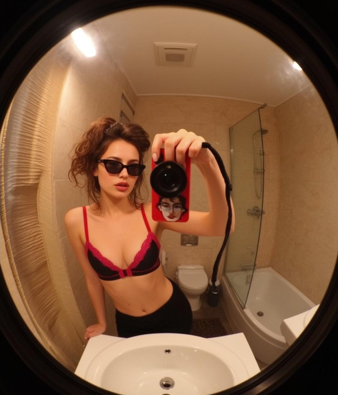 Fisheye Young Messy Brown Bun Fair Black
