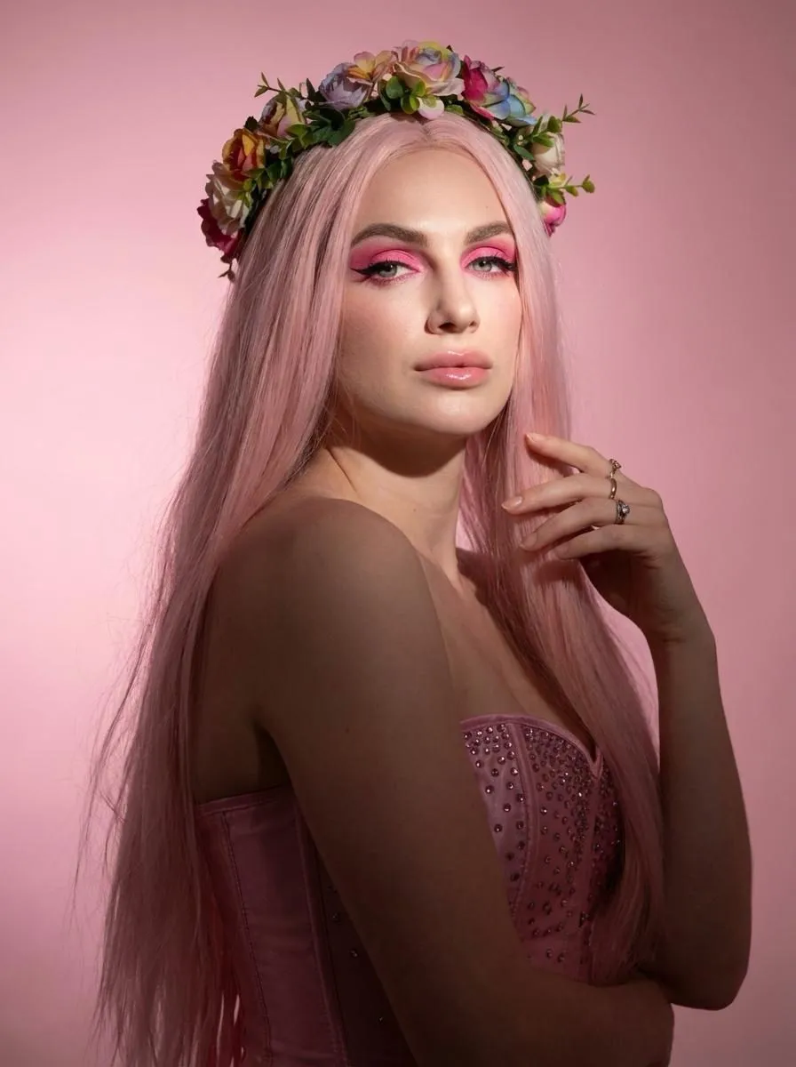 Makeup And Rings And Wig In Styled Portrait