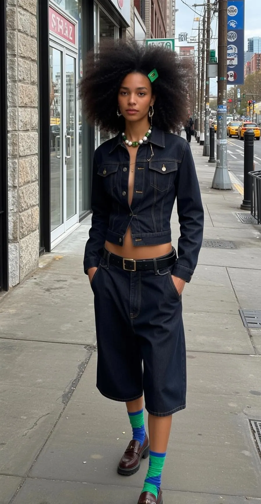 Necklace In Street Portrait