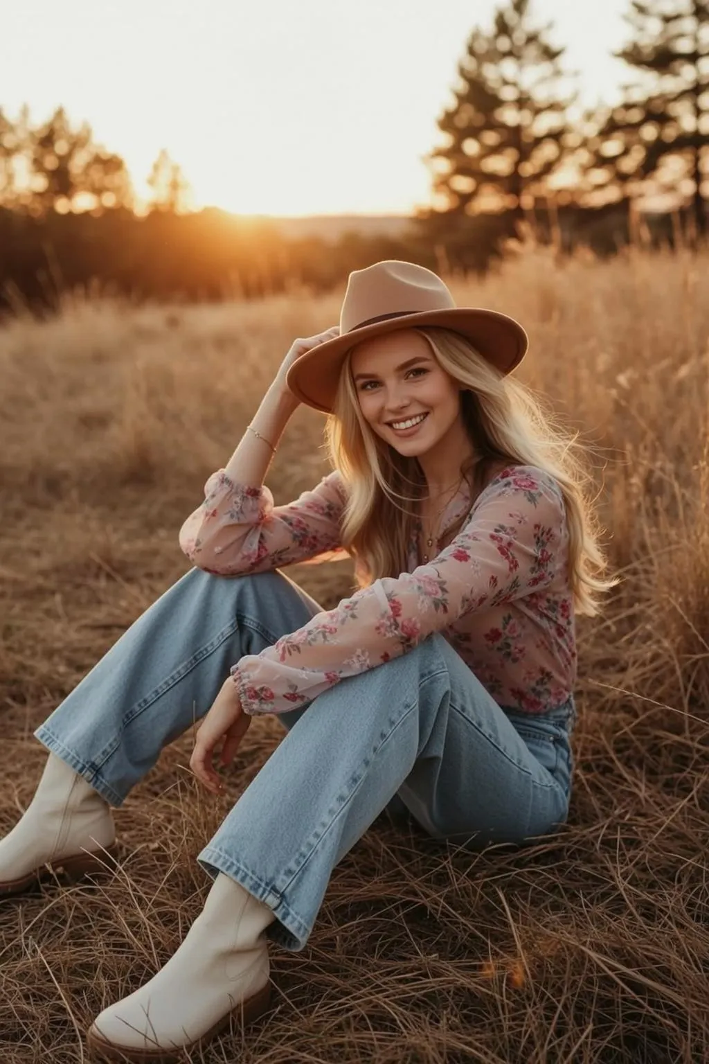Bracelets In Denim Portrait