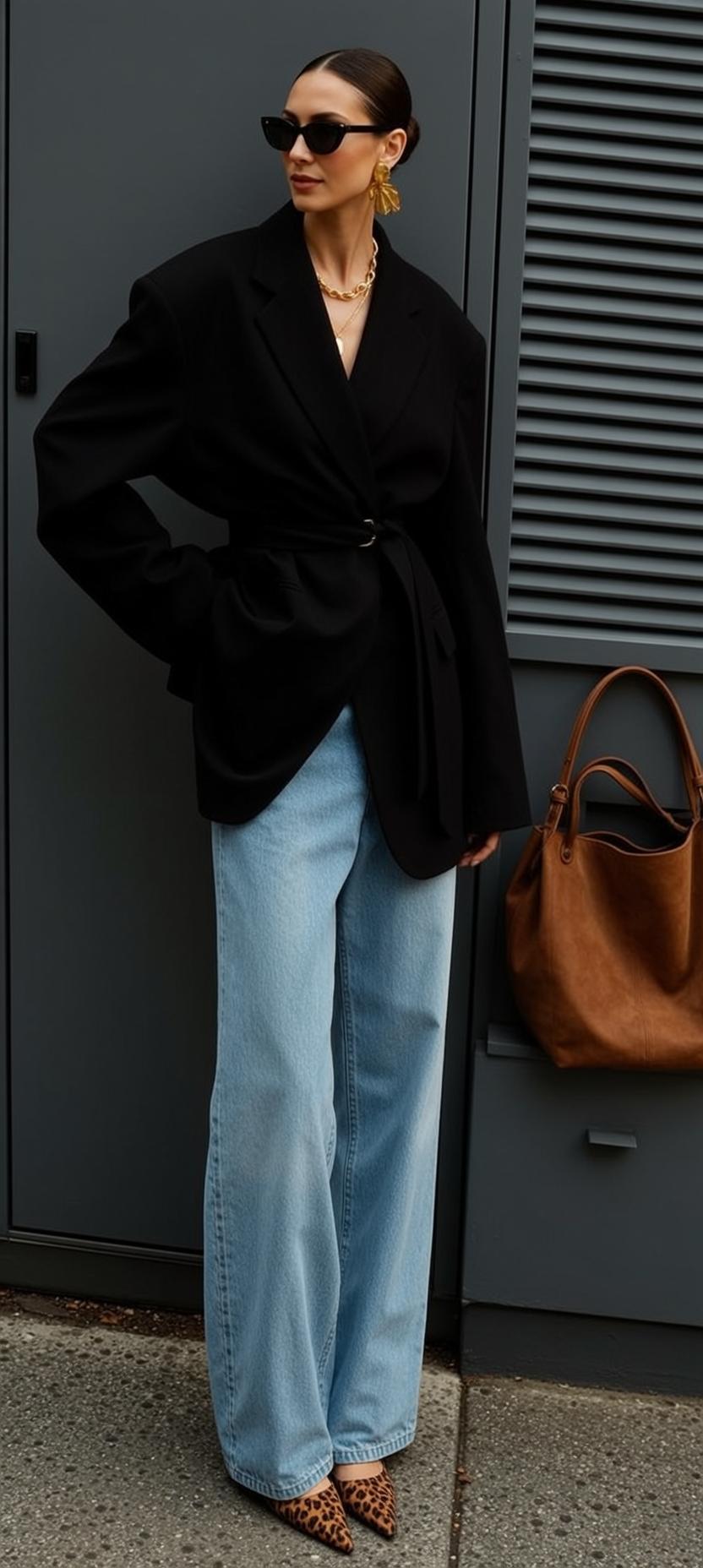 Fashion Week Pulled Back Bun Fair Oversized