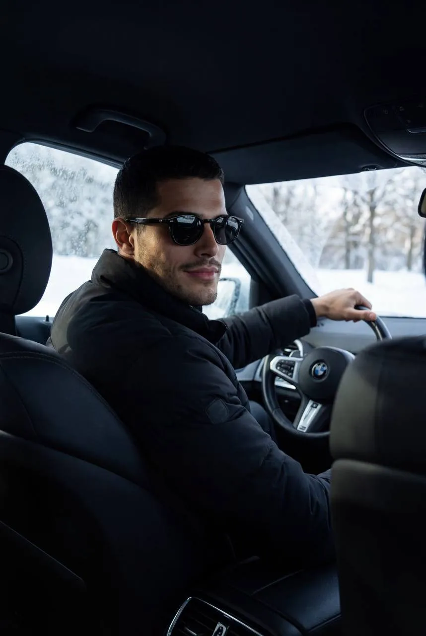 Sunglasses In Car Portrait