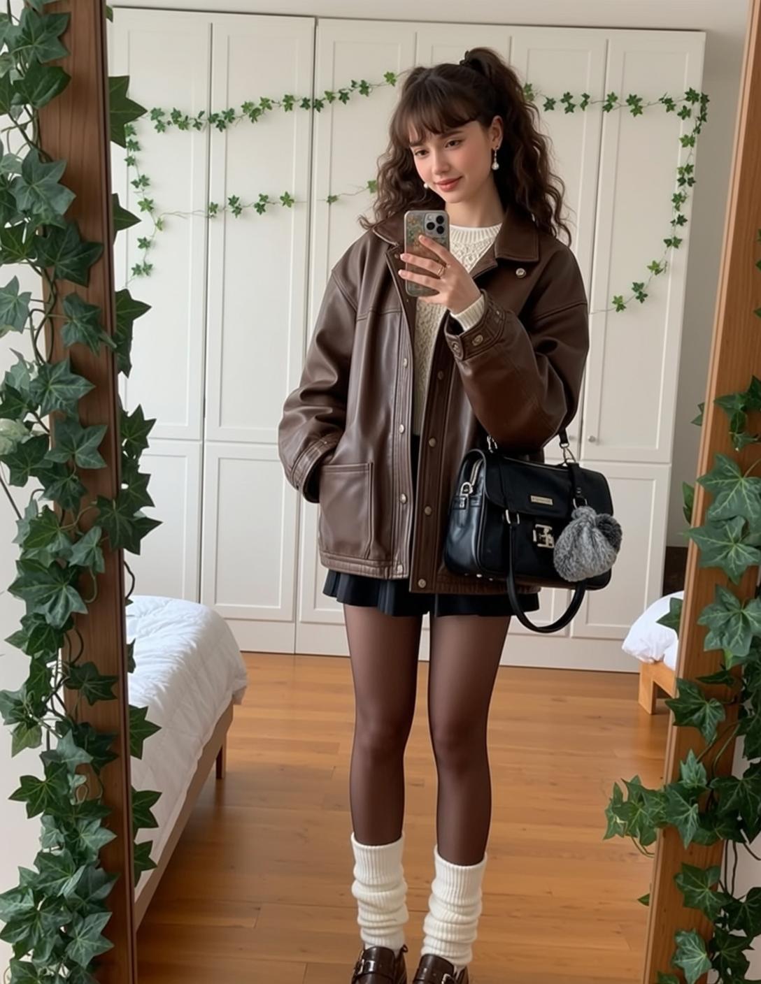 Acubi Young Dark Brown Curly Ponytail Bangs