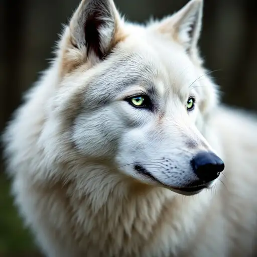 White Wolf With Husky Colors