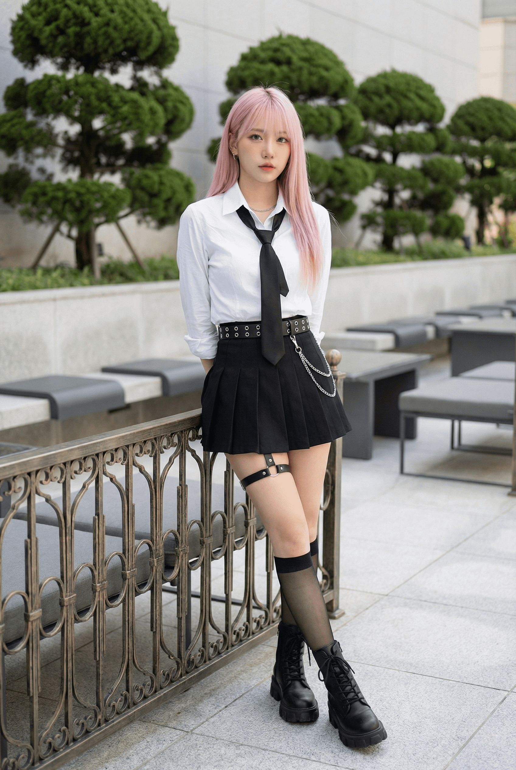 Korean Restaurant Busan Alt School Uniform Fashion Editorial reference photo