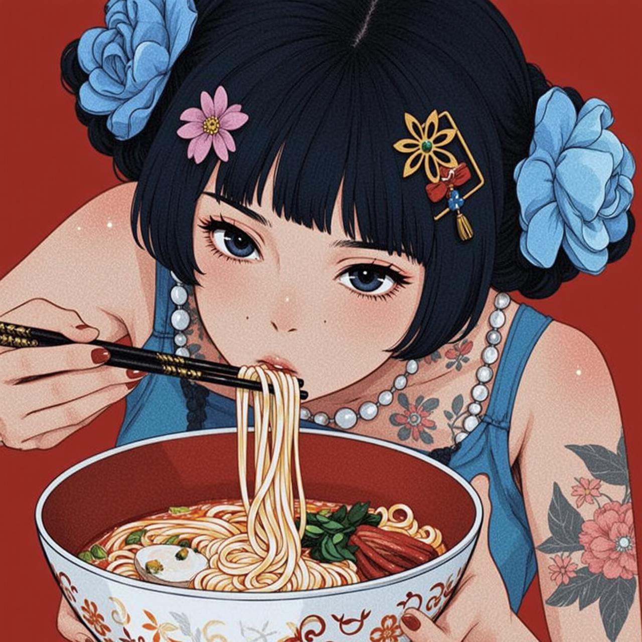 Twin Buns Ramen Anime