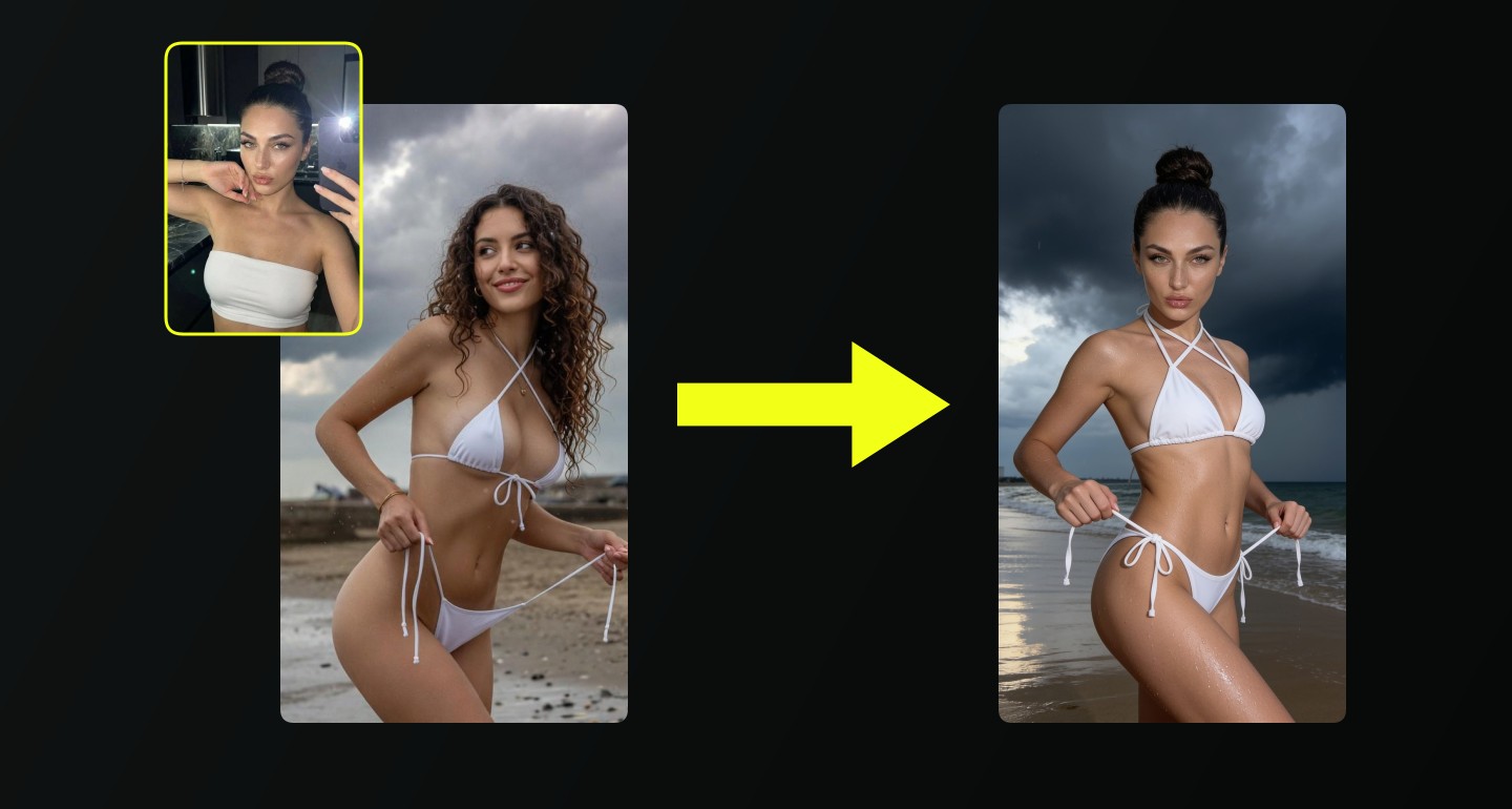 Lily remix walkthrough for White Bikini On Wet Sand Storm Clouds