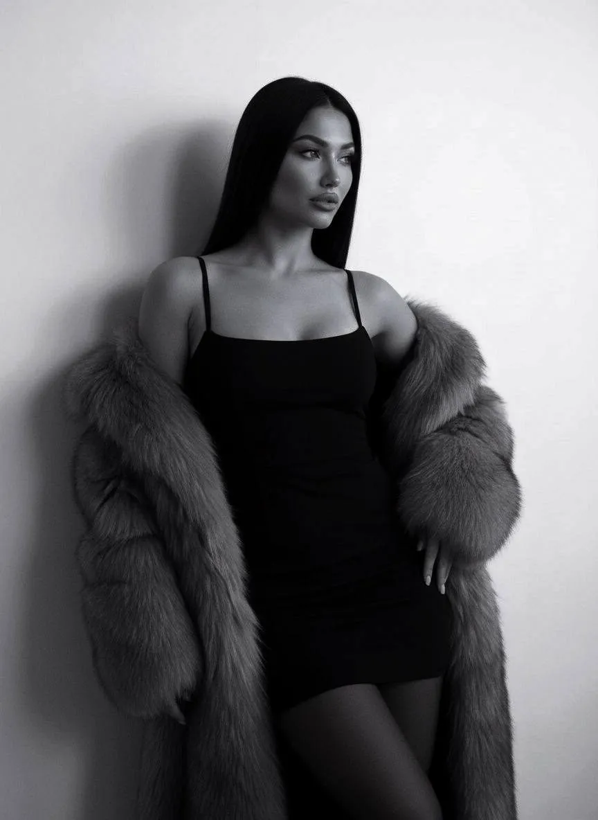 Monochrome Luxe Editorial Portrait