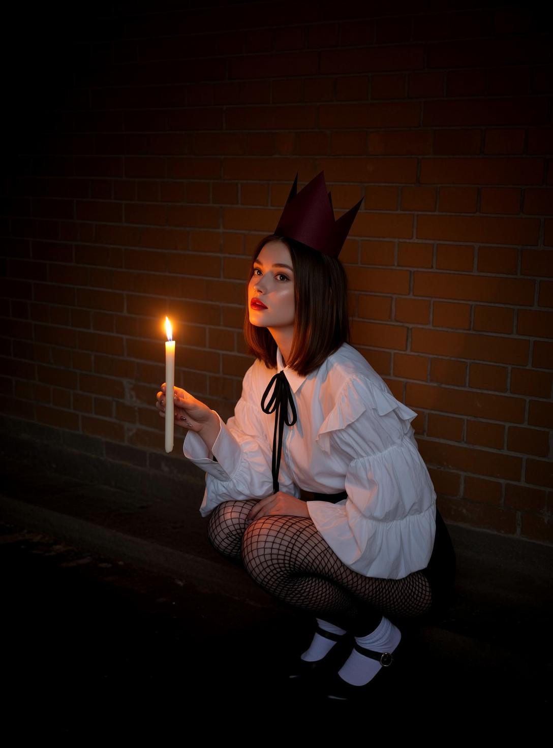 Burgundy Crown Alleyway Candle Crouch