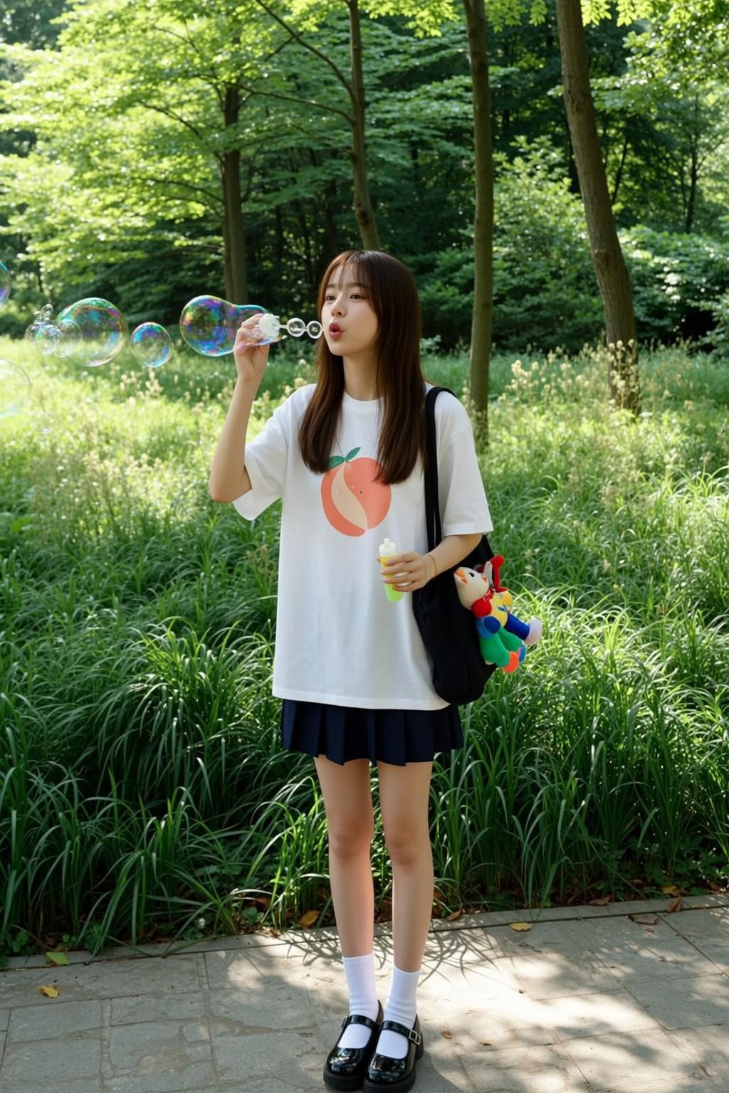 Bubble Wand Park Pleated Skirt
