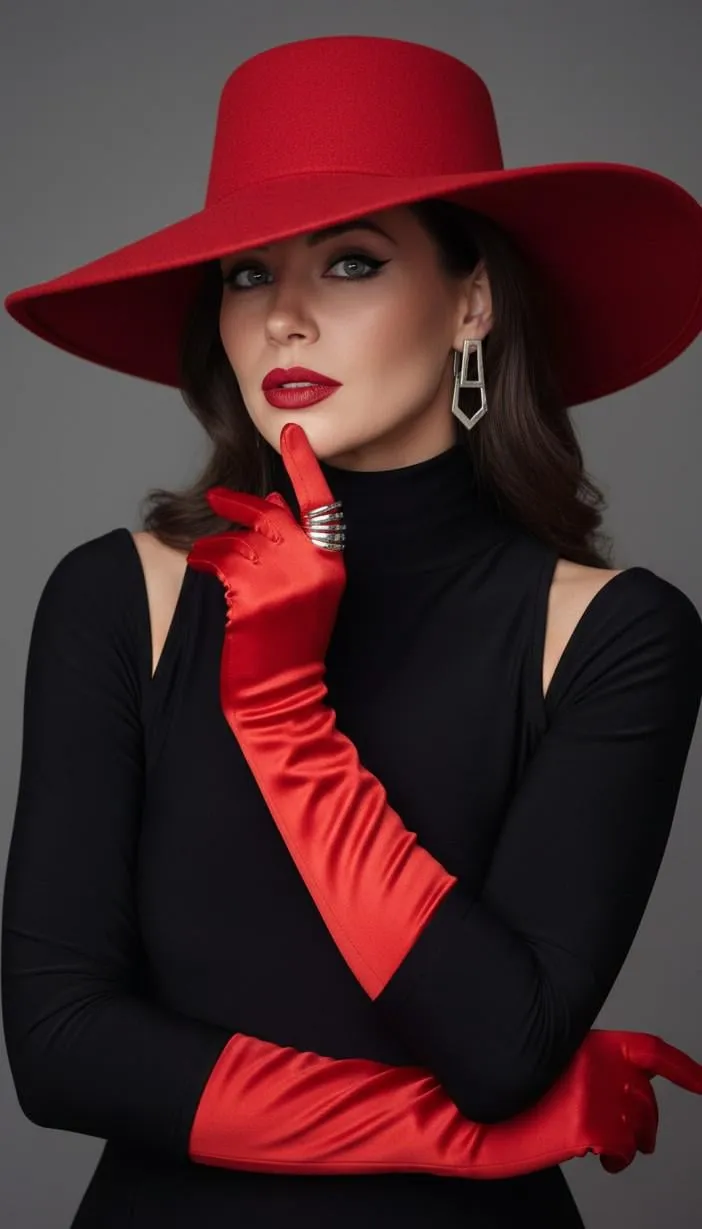 Makeup And Earrings And Rings In Styled Portrait