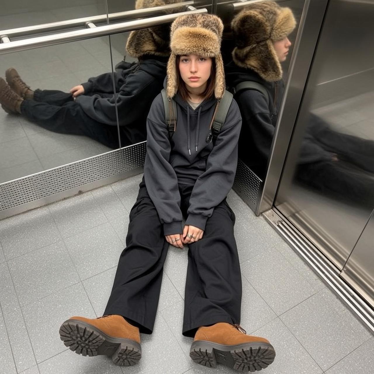 Gray Hoodie Stainless Wall