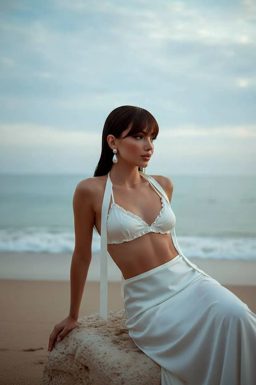 Earrings In Beach Portrait