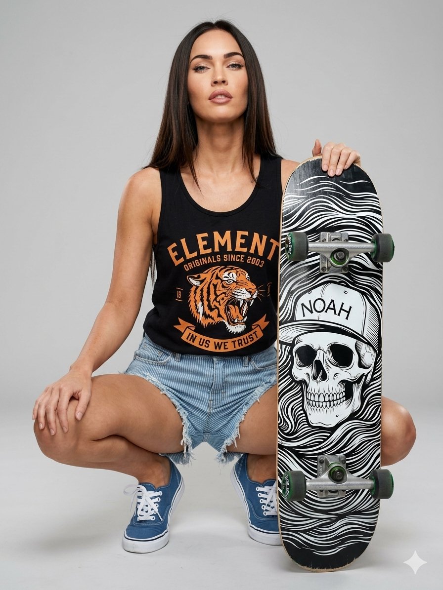 Tiger Tank Top Denim Shorts Studio Skateboard
