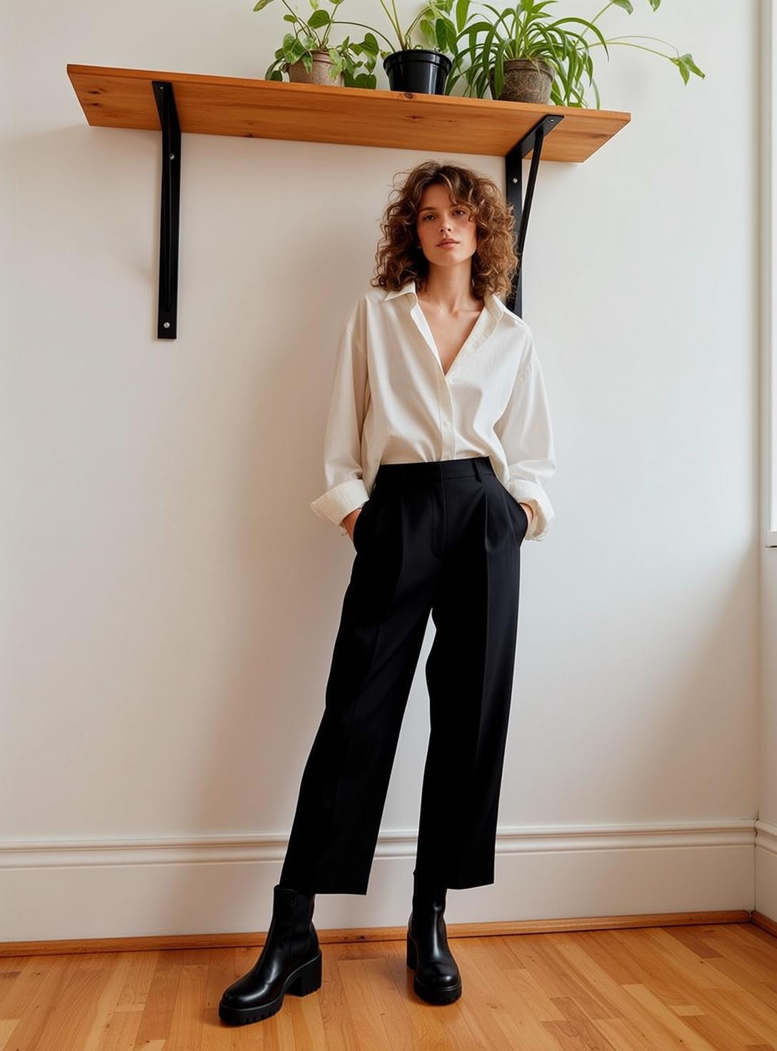 Casual Young Brown Curly Hair Fair Skin