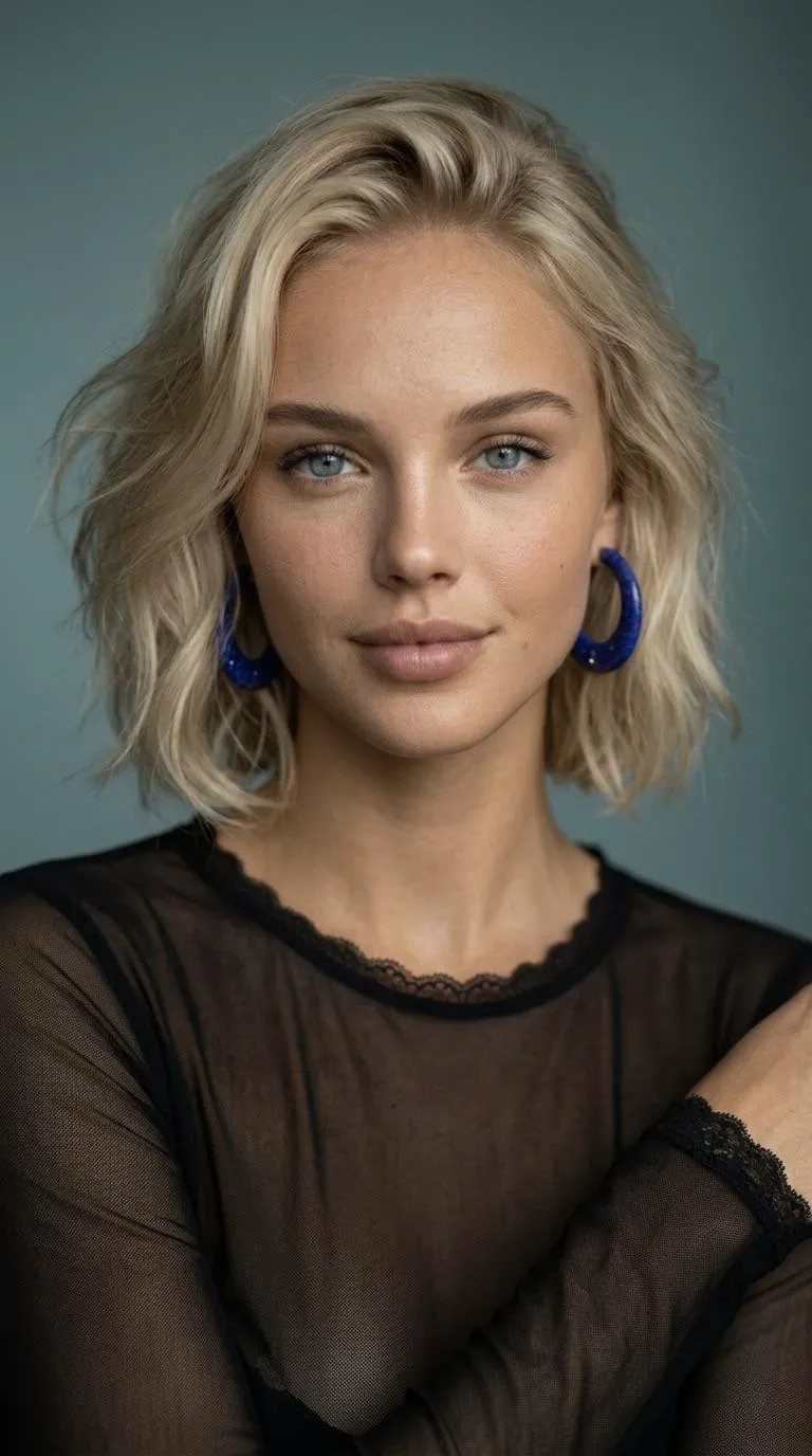 Earrings In Studio Portrait