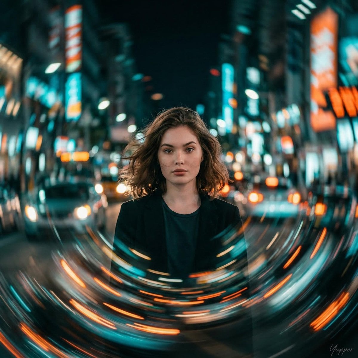 City Motion Blur Teal Orange Lighting