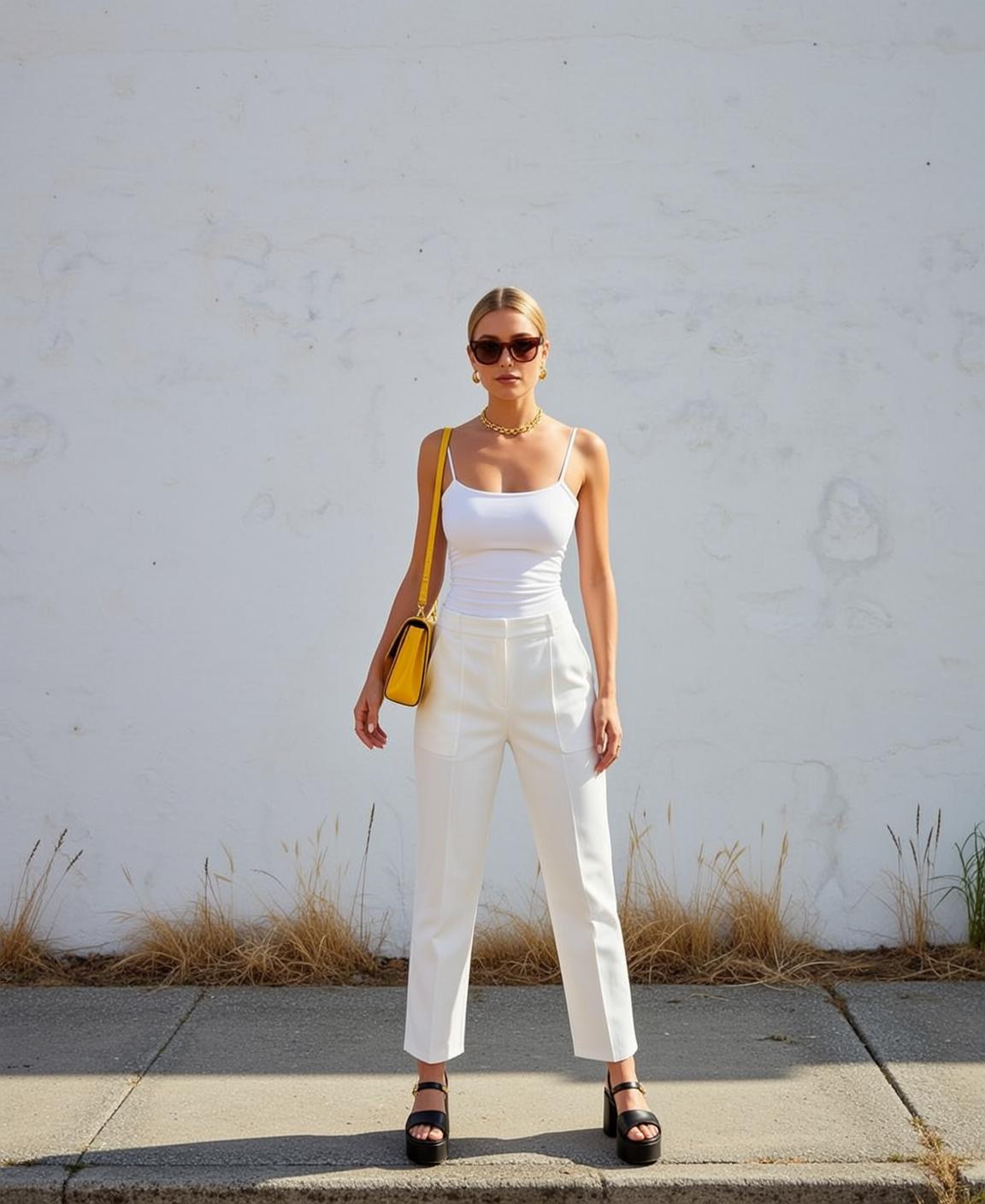 White Trousers City Wall