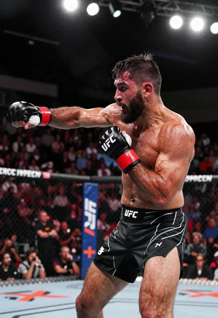 Subject Muscular Male Fighter With Beard And Short Dark Hair
