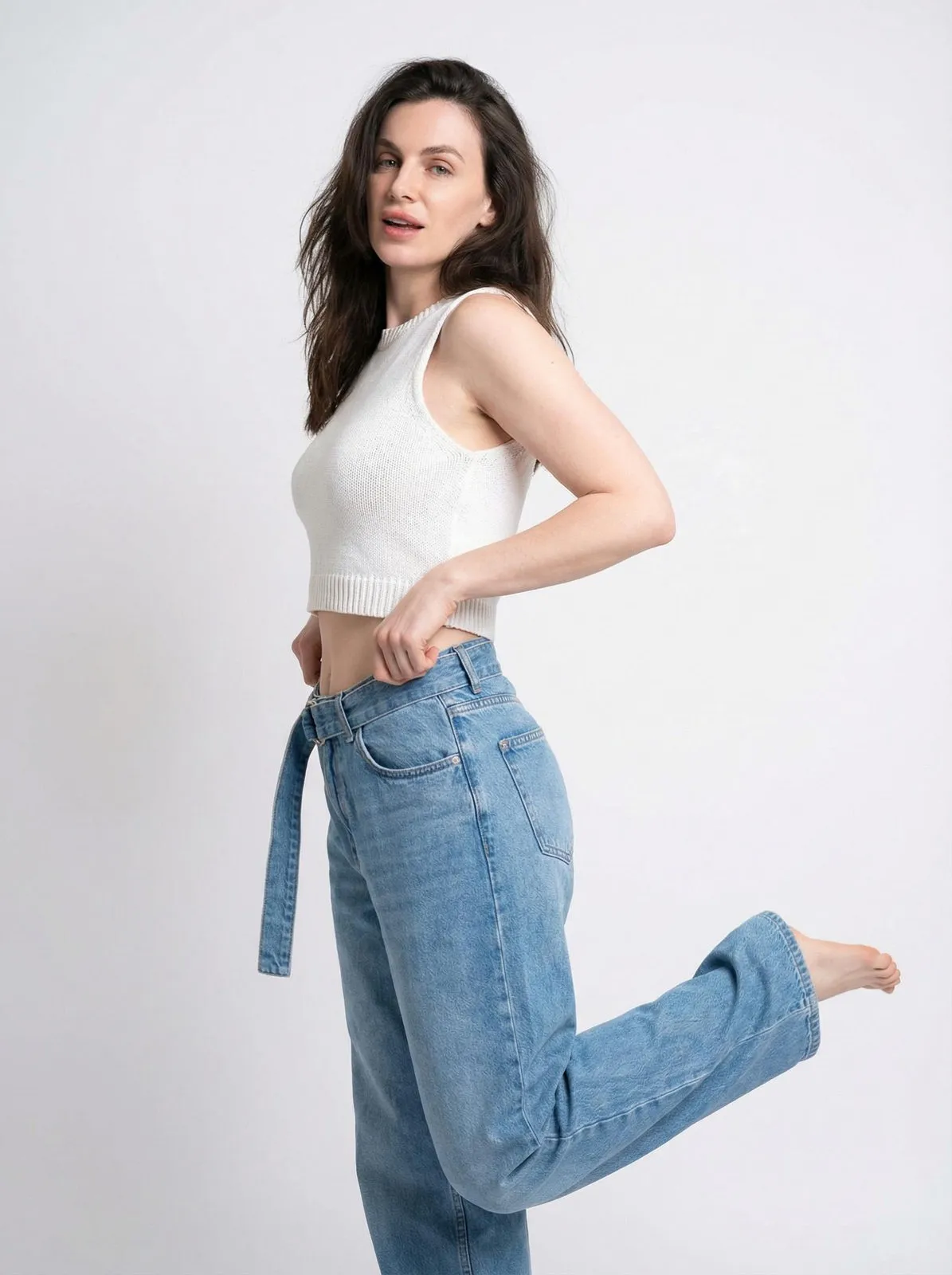 Bent Leg Studio Pose