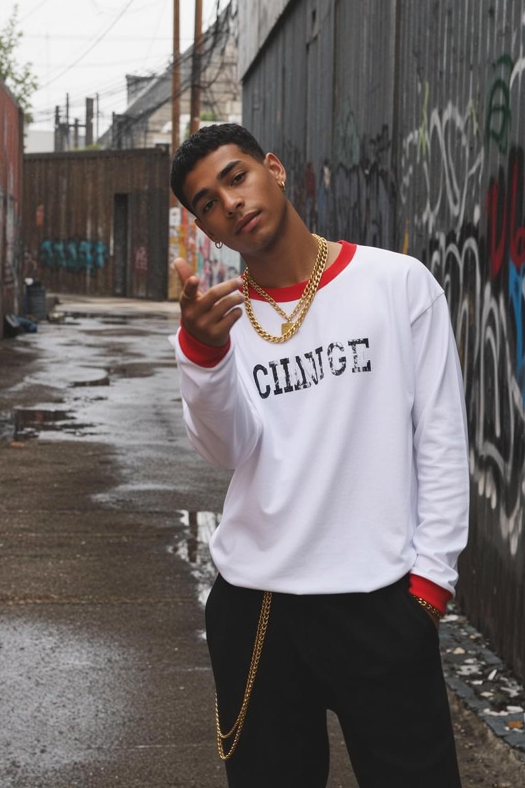 Explore Medium Captures Young Standing Urban Alleyway