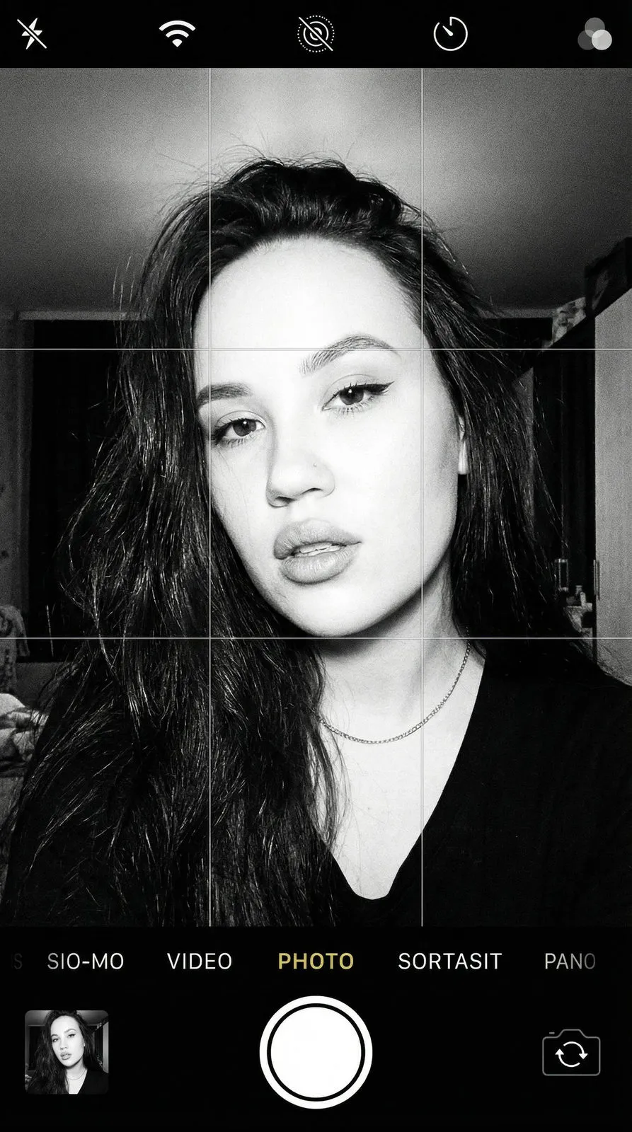 Makeup And Necklace In Selfie Portrait