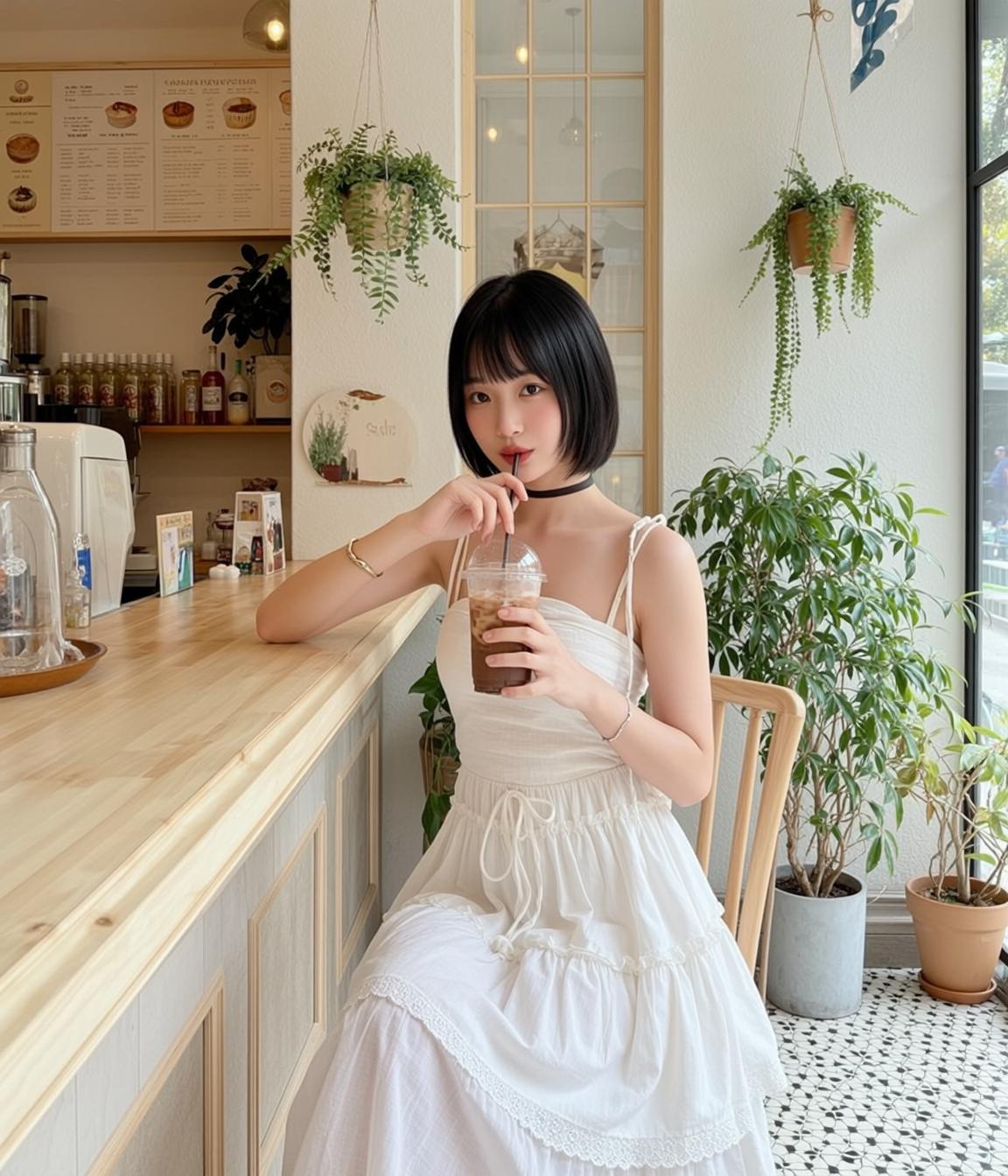 Cafe Counter Drink Smile