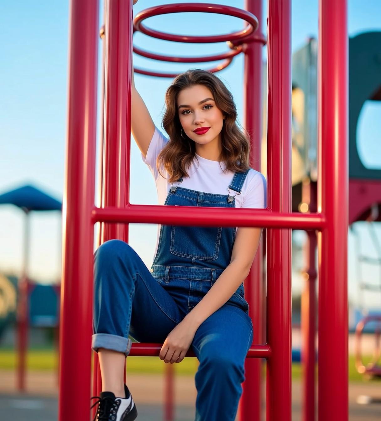 Makeup And Earrings In Park Portrait reference photo