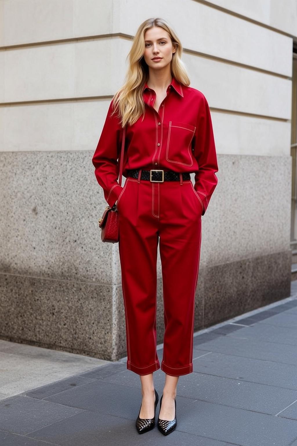 Fashion Week Young Long Blonde Wavy Hair