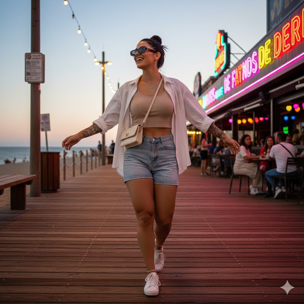 Coastal Boardwalk Evening Walk