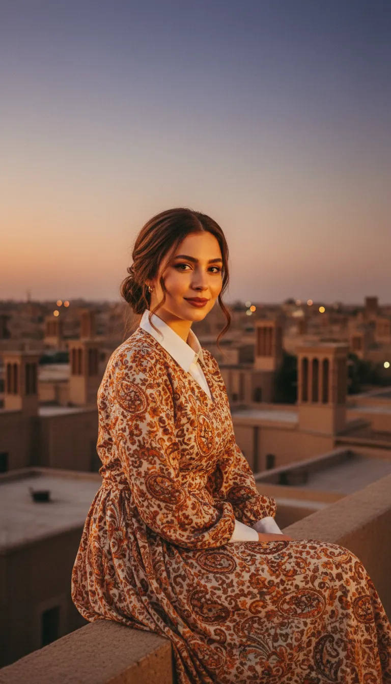 Makeup And Earrings On A Rooftop