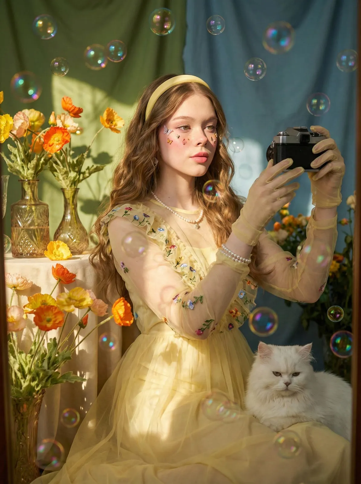 Makeup Necklace And Bracelets In Dress Portrait