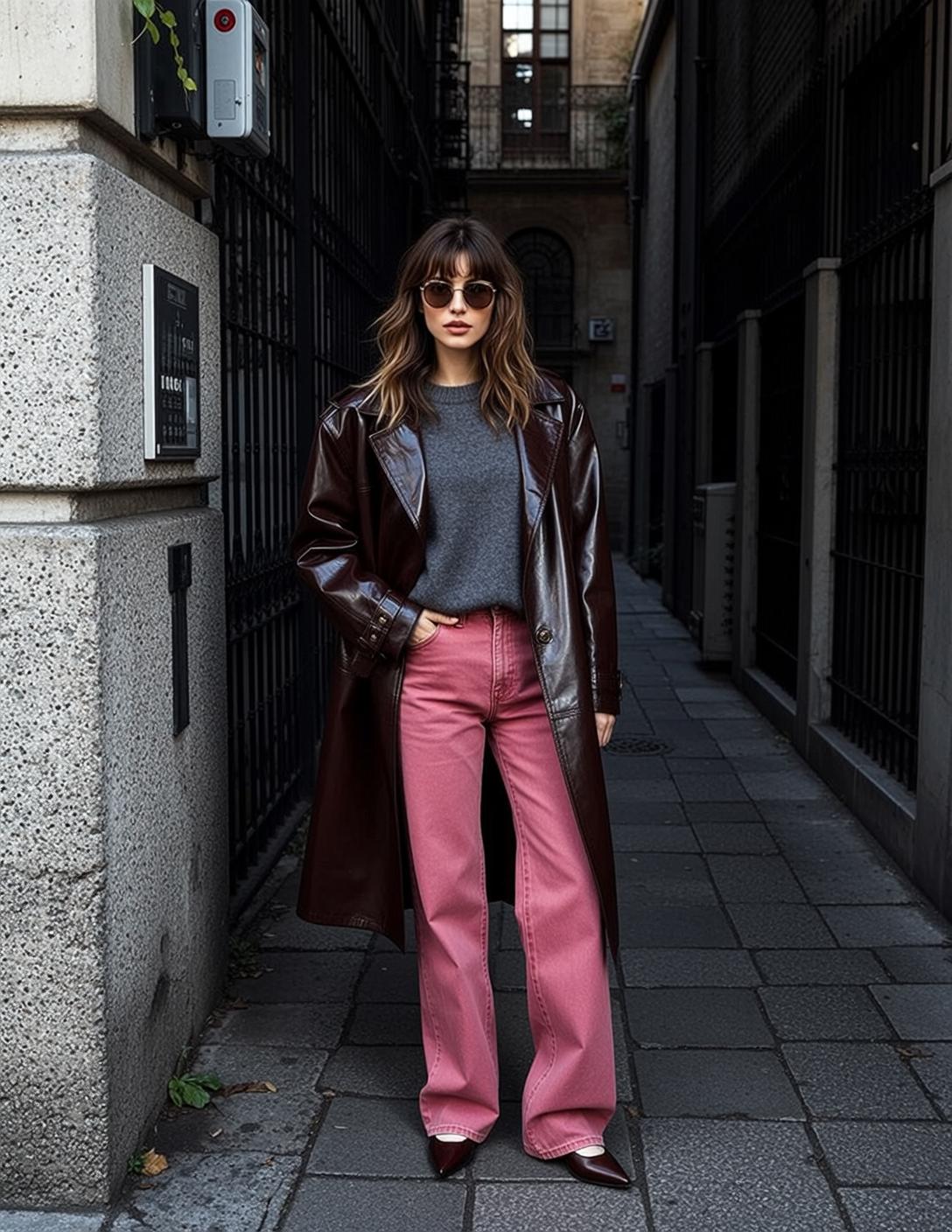 Pink Jeans Alleyway Look
